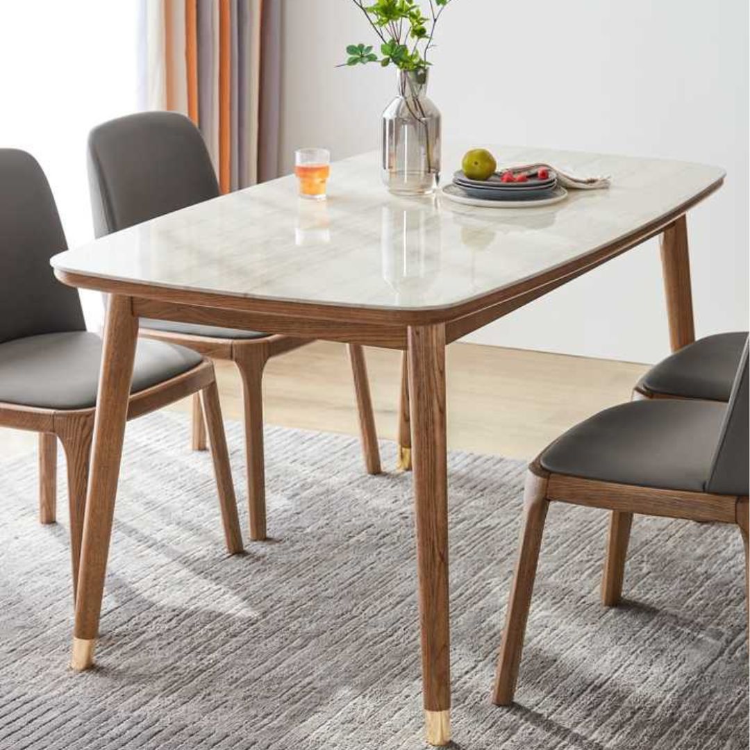 Fredrick Glossy Wood Dining Table
