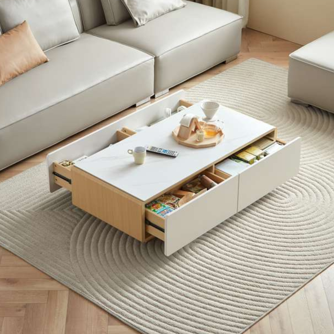 Nyla Minimal Coffee Table With 4 Drawers