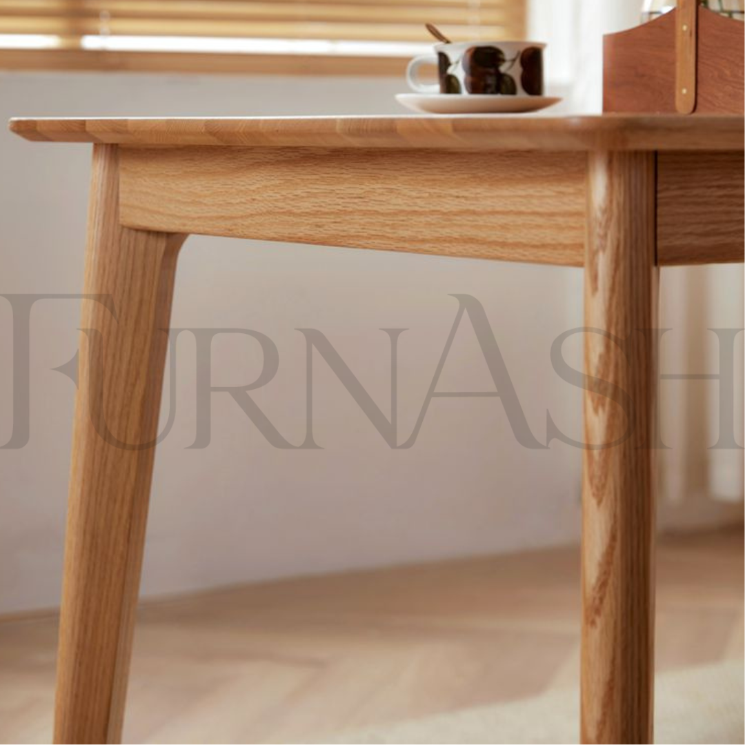 Thomas Red Oak Wood Dining Table