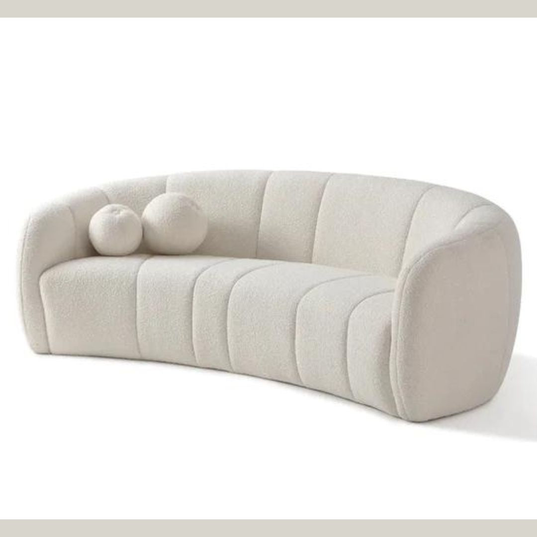 Artemis Boucle Curved Sofa