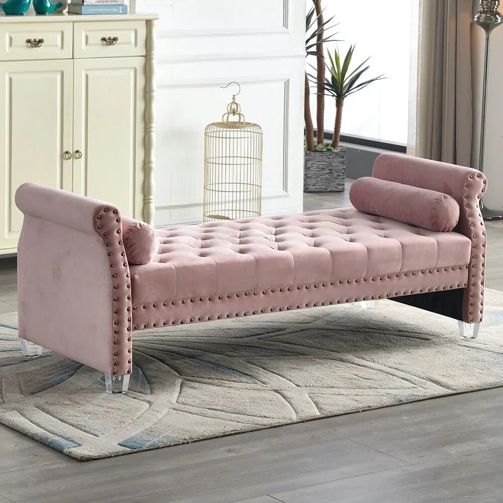 Slater Velvet Upholstered Bench