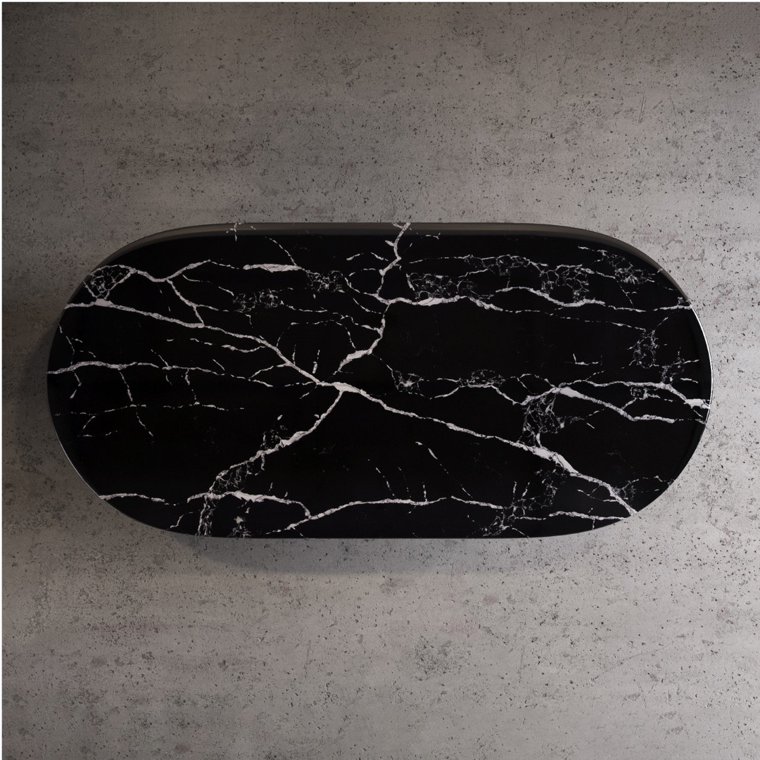 Bilagio Nero Marquina Marble Dining Table