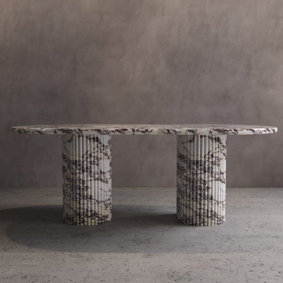 Bilagio Calacatta Viola Marble Dining Table