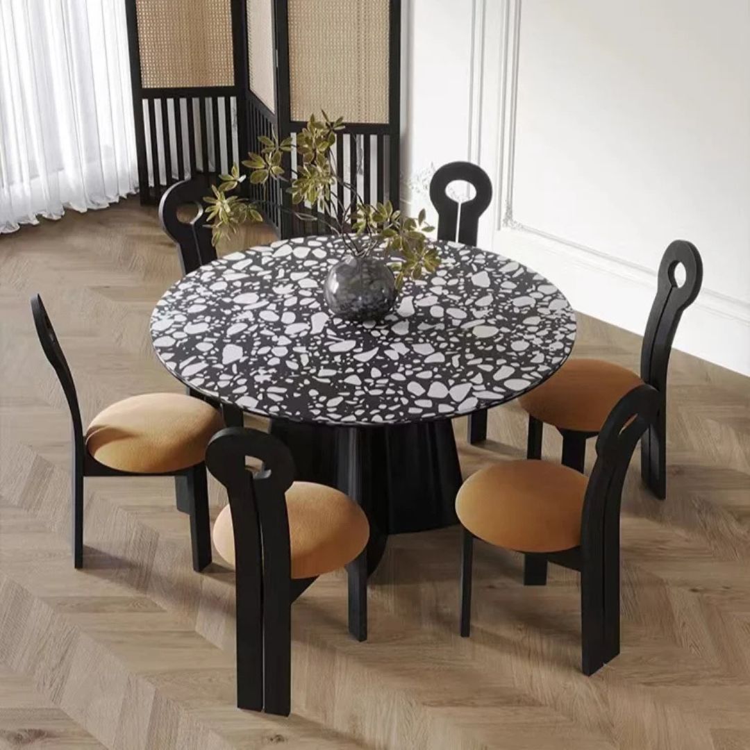 Black Swan Marble Round Table