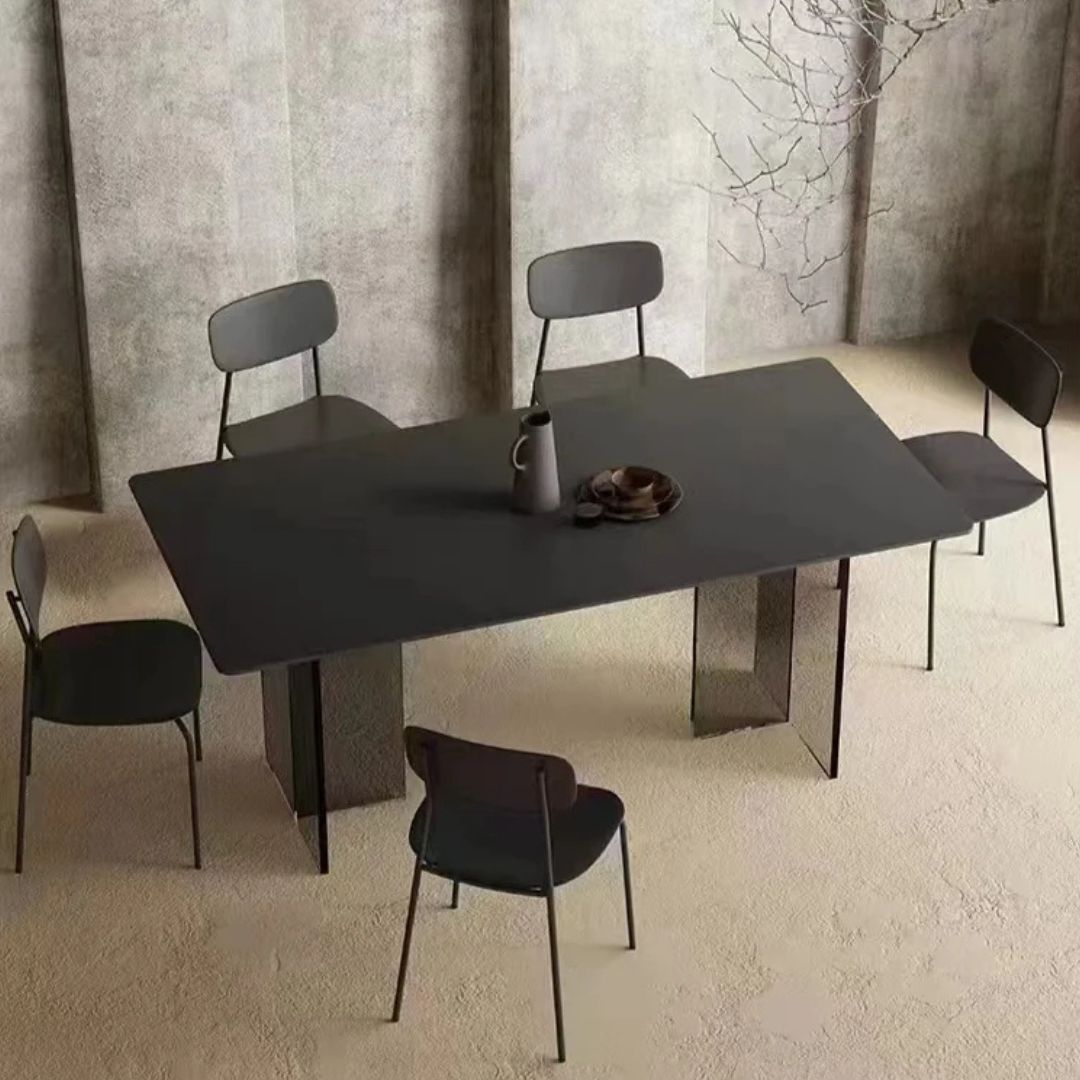 Eros Slate and Acrylic Dining Table