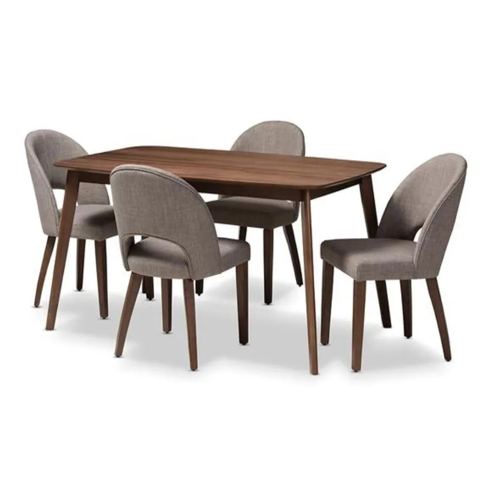 Dori Upholstered 4 Seater Dining Table Set