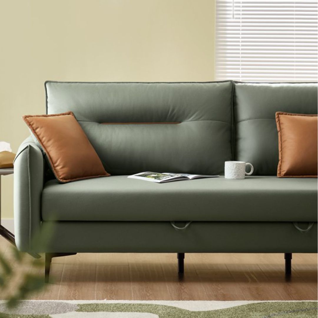 Rosario 3 Seat Sofa Bed - Grey and Green