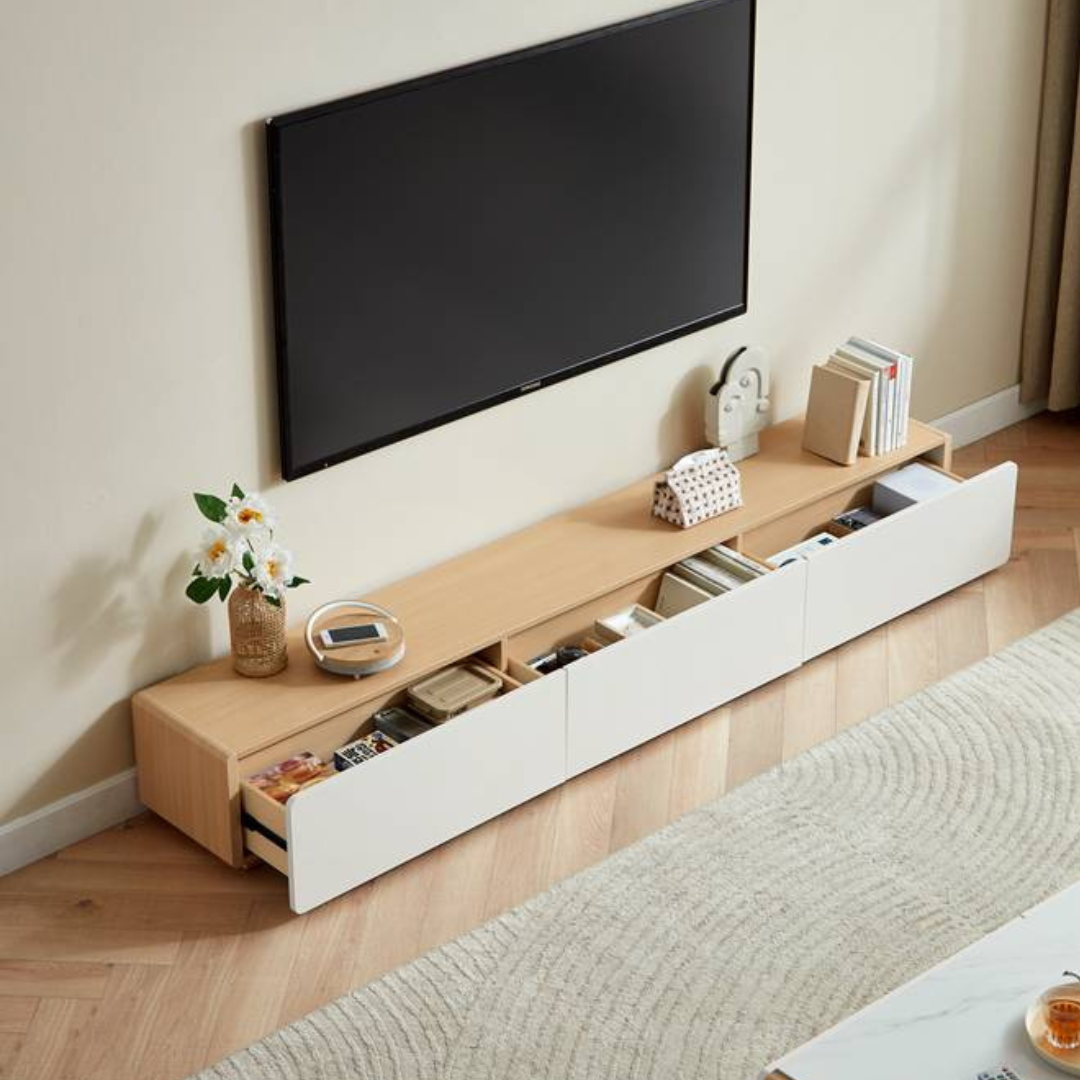 Nyla Minimal TV Stand With 3 Drawers