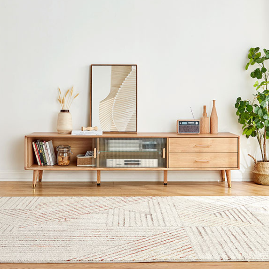 Jumo Red Oak TV Stand