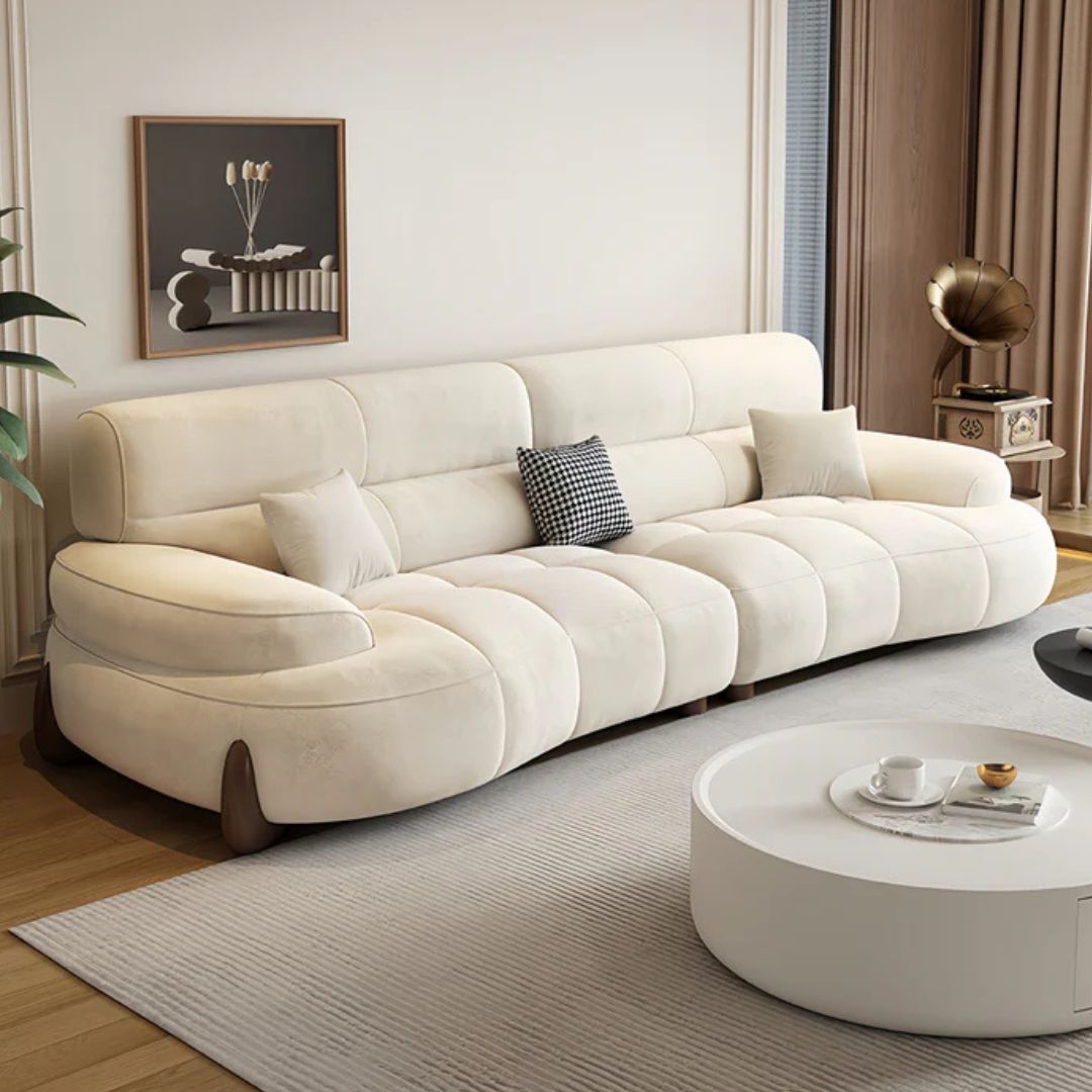 Azeel Minimal Curve Modern Aesthetic Sofa Set