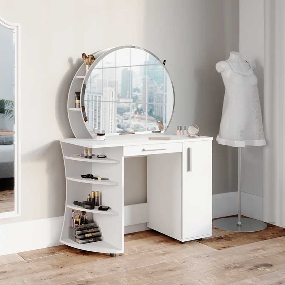 Bali Round Dresser + Mirror