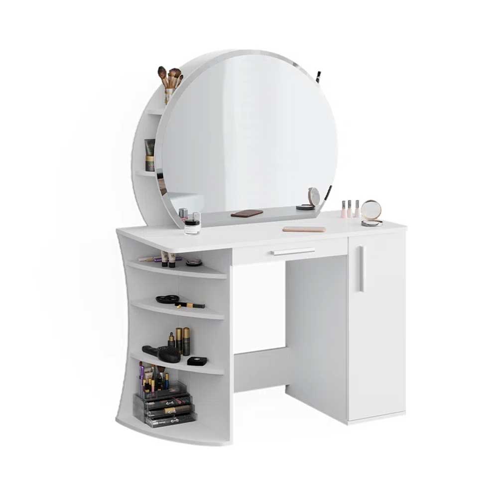 Bali Round Dresser + Mirror
