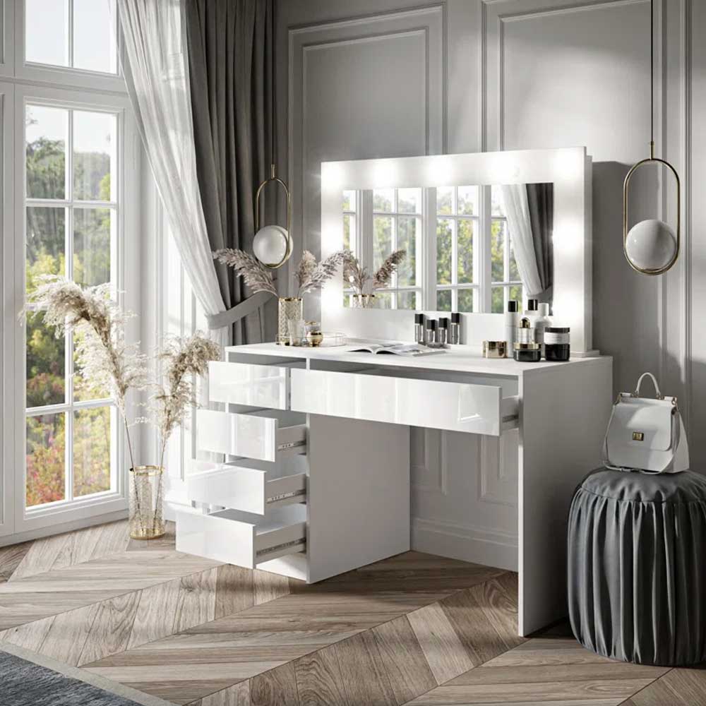 Crystal Dresser + Mirror Set