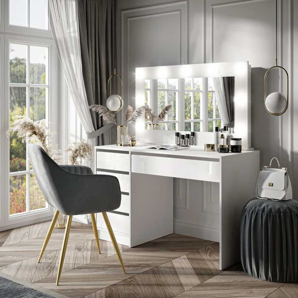 Crystal Dresser + Mirror Set