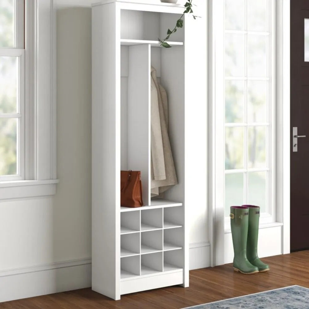 Bari Slim Hallway Cabinet + Shoe Storage