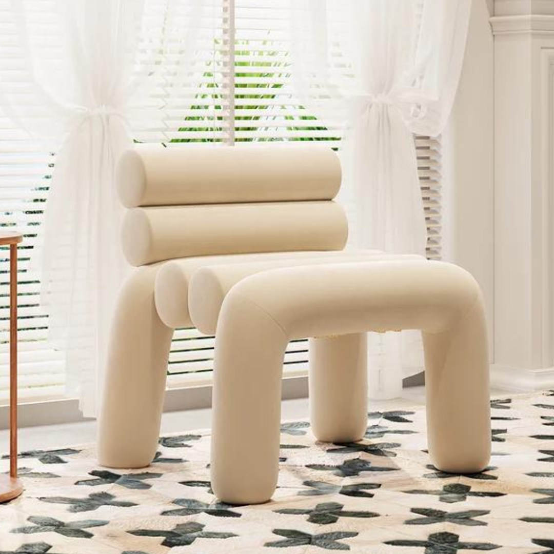 Louis Unique Velvet Accent Chair