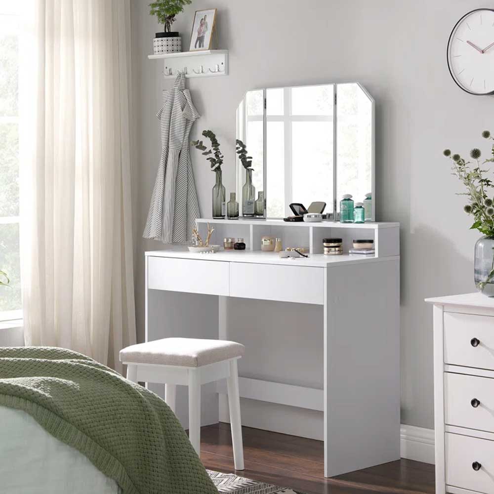 Lorna Dressing Table + Mirror Set