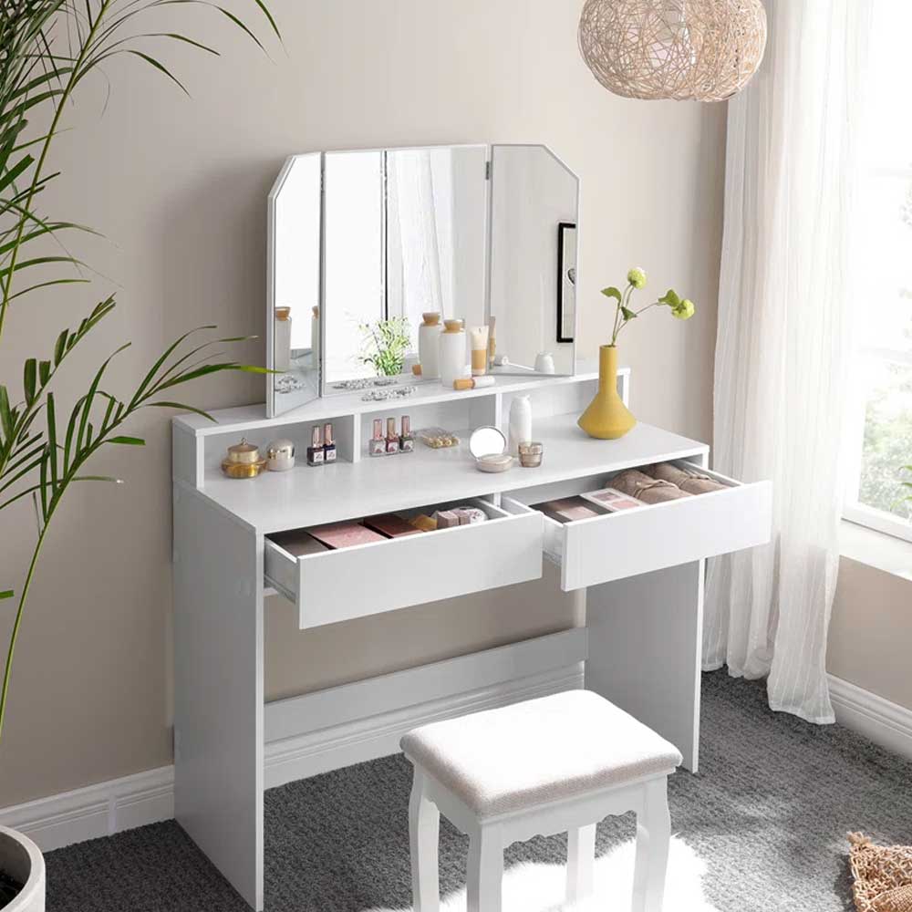 Lorna Dressing Table + Mirror Set
