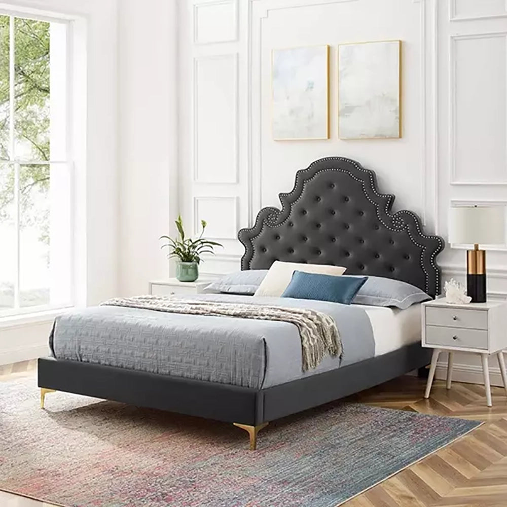 Heiress Velvet Platform Bed