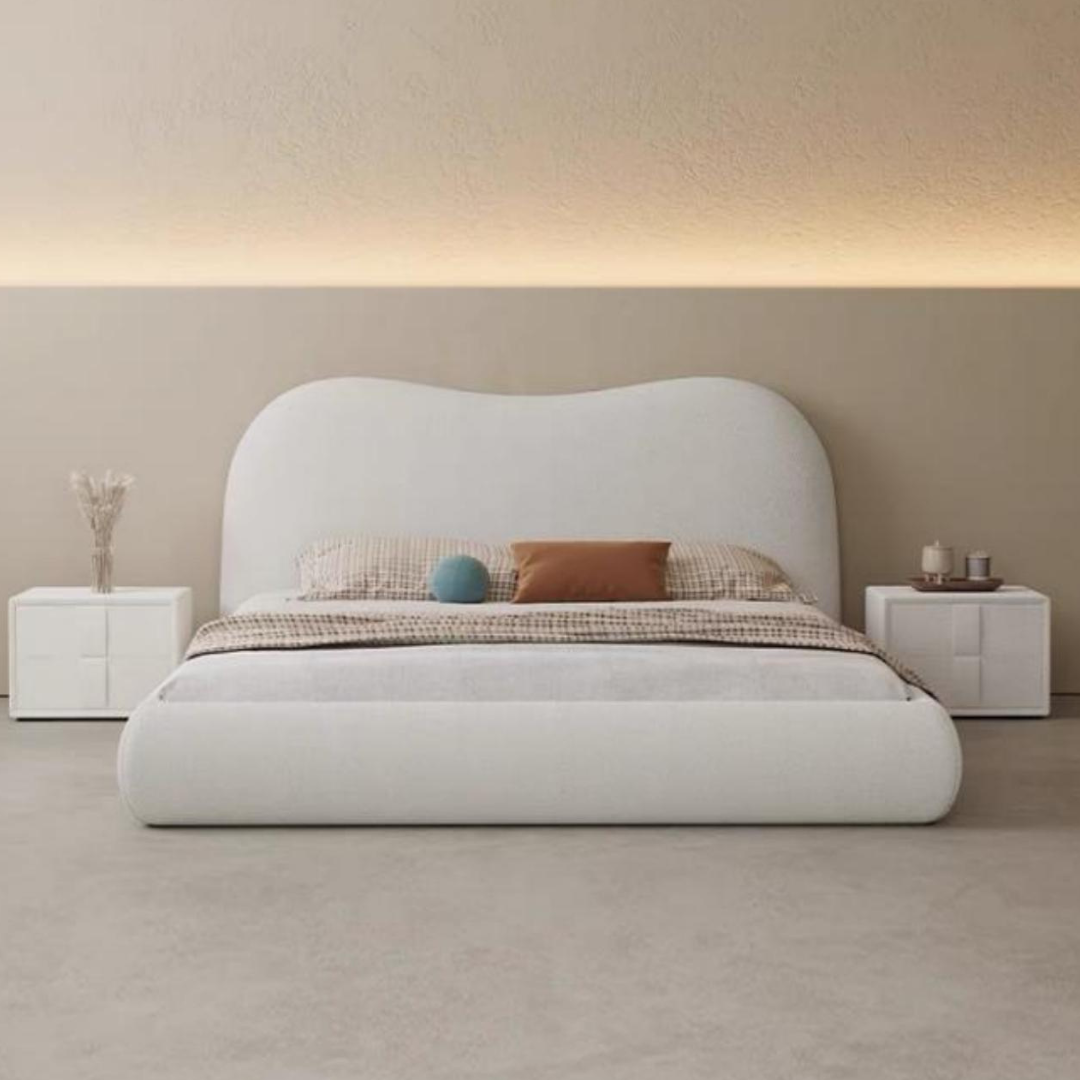Marwa Curve Boucle Fleece Bed
