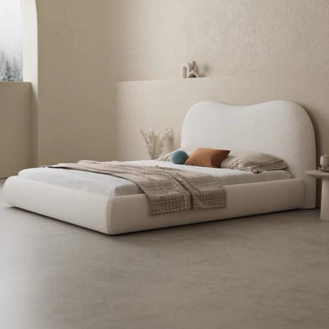 Marwa Curve Boucle Fleece Bed